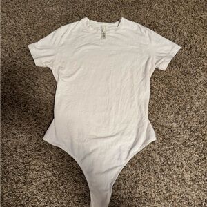 SKIMS Classic White Short Sleeve Bodysuit